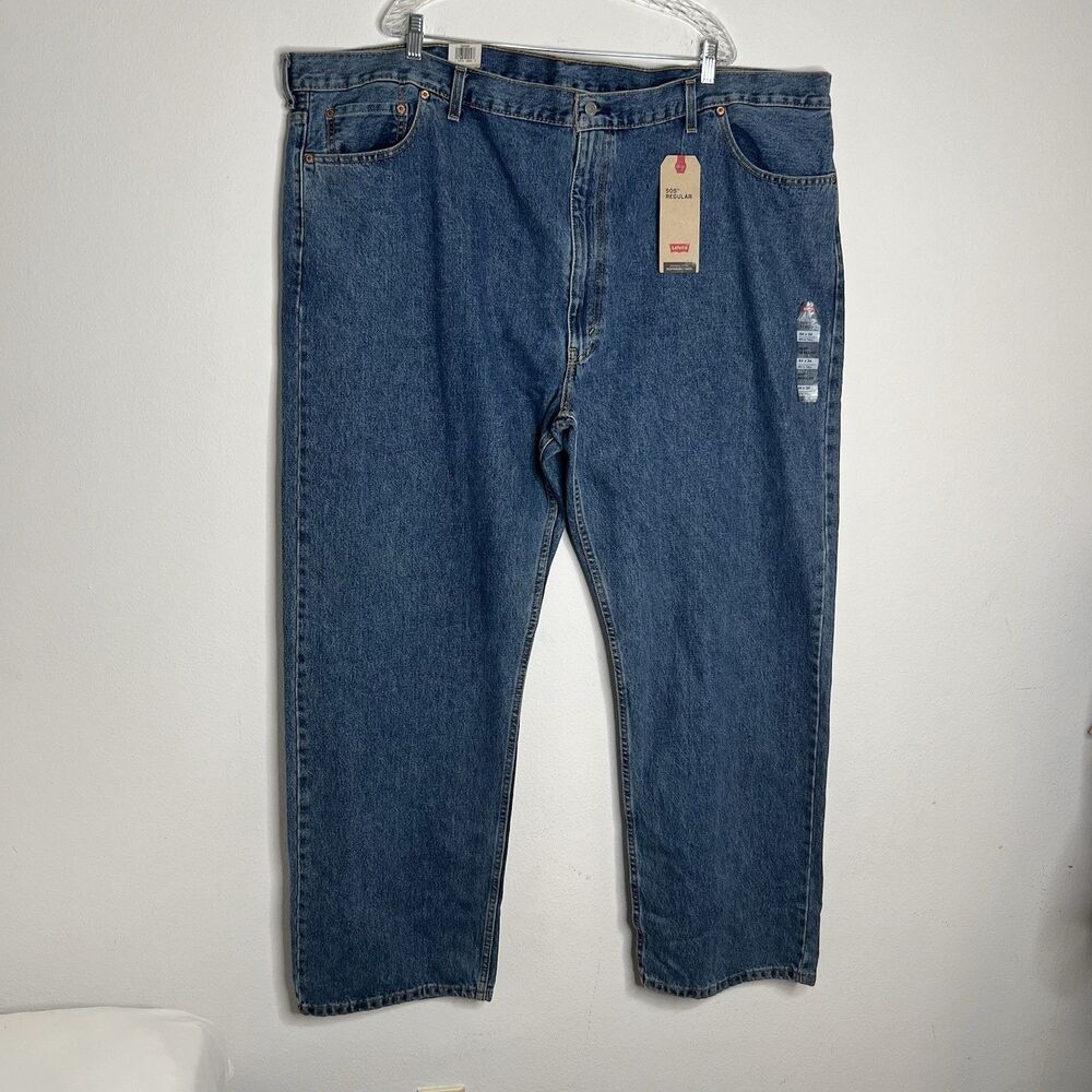 Levis 550 Regular Fit Jeans Mens size 54x34" Blue Denim Casual Pants